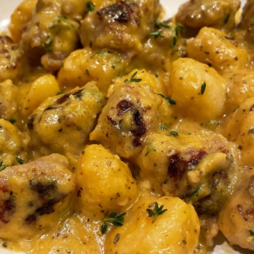 Squash & Sausage Gnocchi Traybake