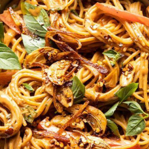 Saucy Cashew Noodles