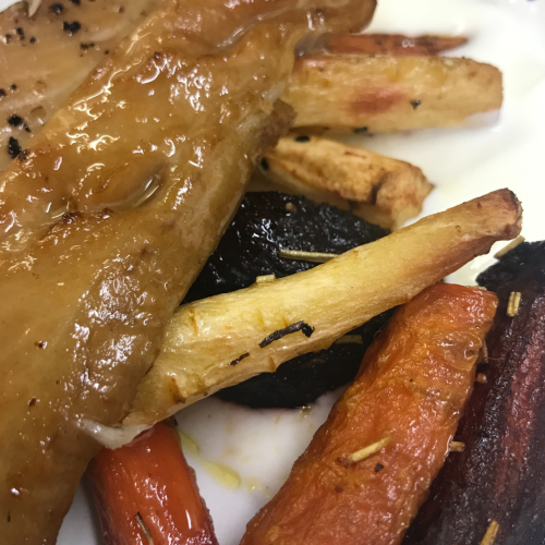 Mackerel and Roast Veg Wedges