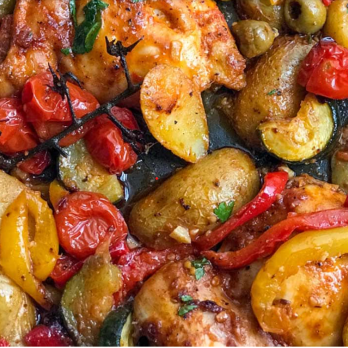 Chicken & Mediterranean Veg Traybake