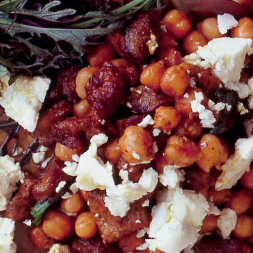 Lamb, Chickpea & Warm Feta Salad