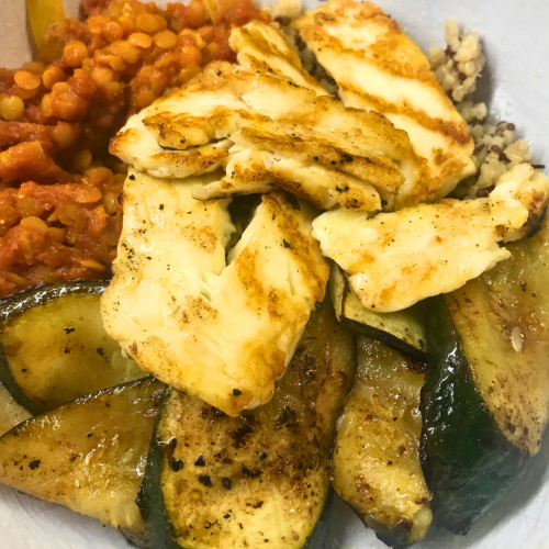 Lentil, Halloumi & Courgette NOURYSH Bowl