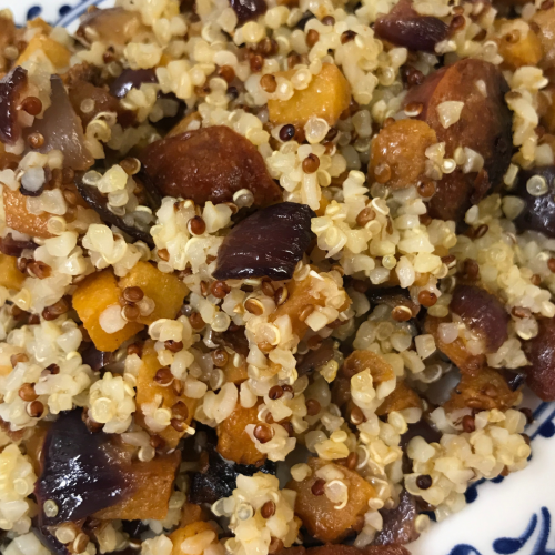 Roast Root Veg, Chorizo & Bulgur Wheat